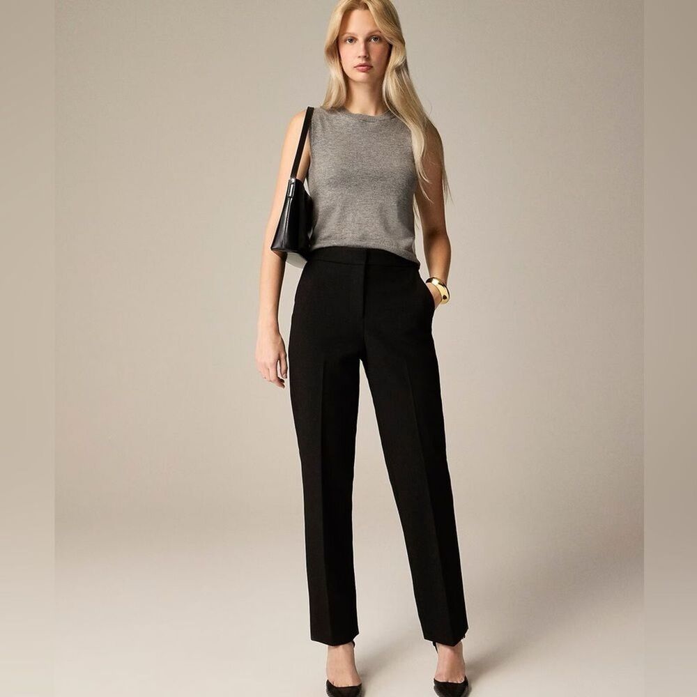 J Crew Kate straight-leg pant in four-season stretch black Size 6